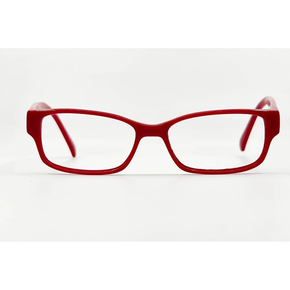Modern Slick Eyeglass Frames Womens Red Slick 51-17-140 Rectangular 51mm
